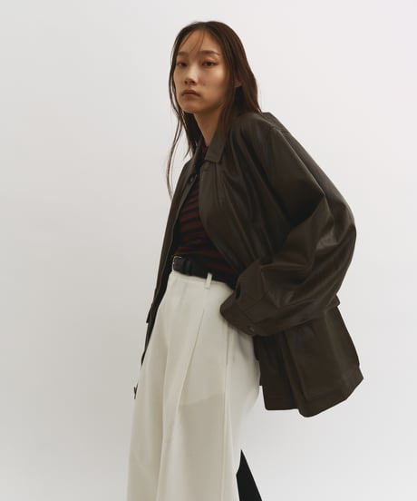 【FINE】synthetic leather jacket/3color ＜送料無料＞