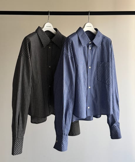 bias pocket check shirts(lightweight)【original color】/2color