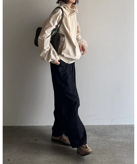 gather stand collar track jacket / 2color
