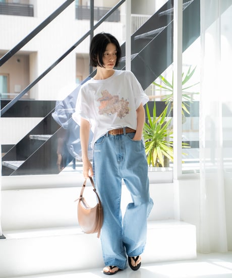 damaged loose straight denim