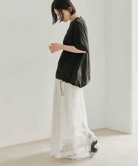 airy line tulle skirt/2color