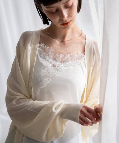 sheer knit cardigan