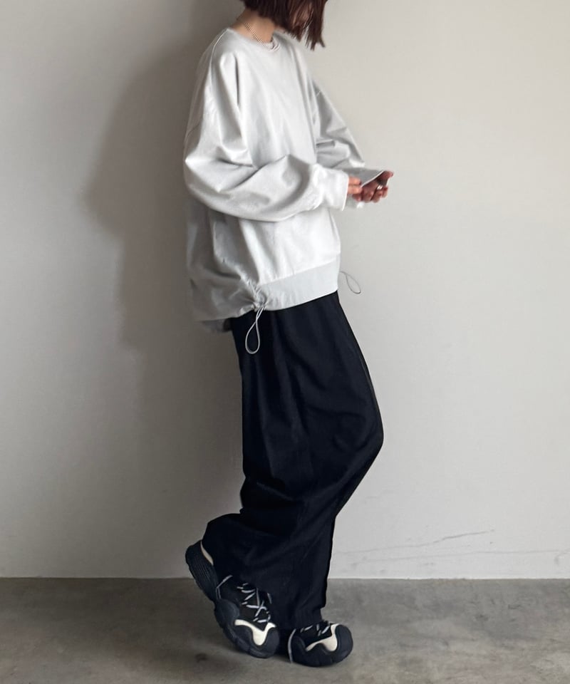 back switching long sleeve pullover/2color | F