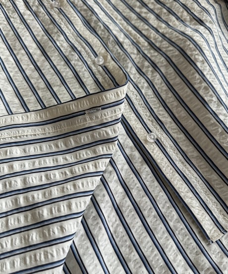 【setup対応】soft stripe short sleeve shirt / soft stripe easy pants /2color