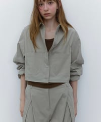 frame cropped shirt/2color（セットアップ対応）