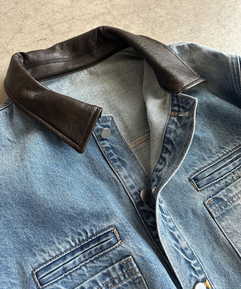 vintage collar denim jacket/2color | F A S H I R U