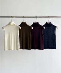 【FINE】wool sleeveless knit tank / 4color