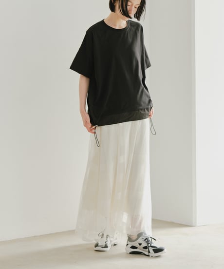 airy line tulle skirt/2color