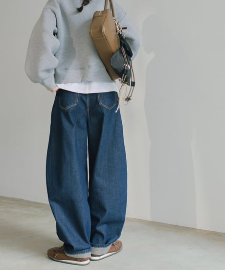 wide tapered denim/2size