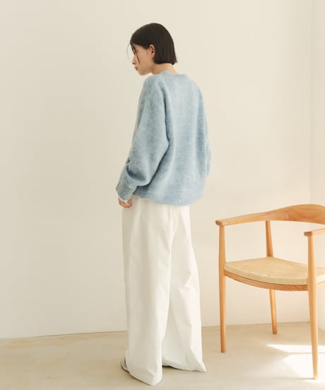 mohair blend mixed color knit/4color