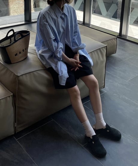 oversized blue shirt