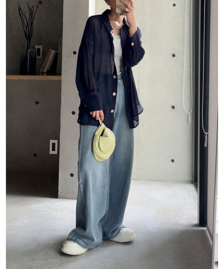 soft sheer blouse/2color