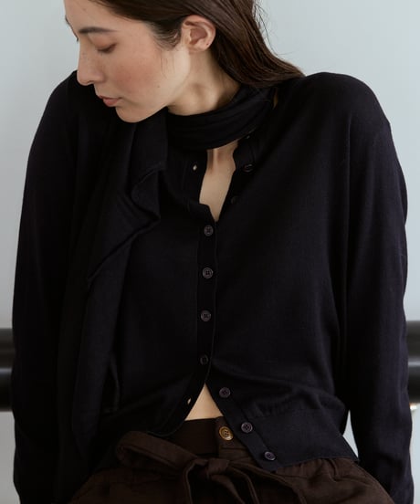 【FINE】layered knit cardigan/2color
