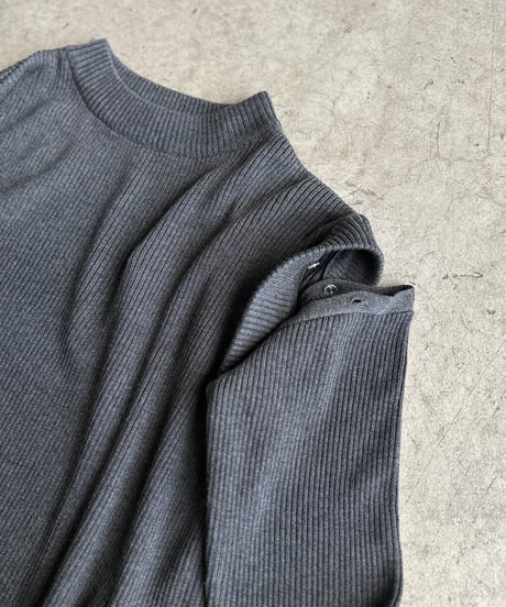 switch sleeve rib knit OP/2color
