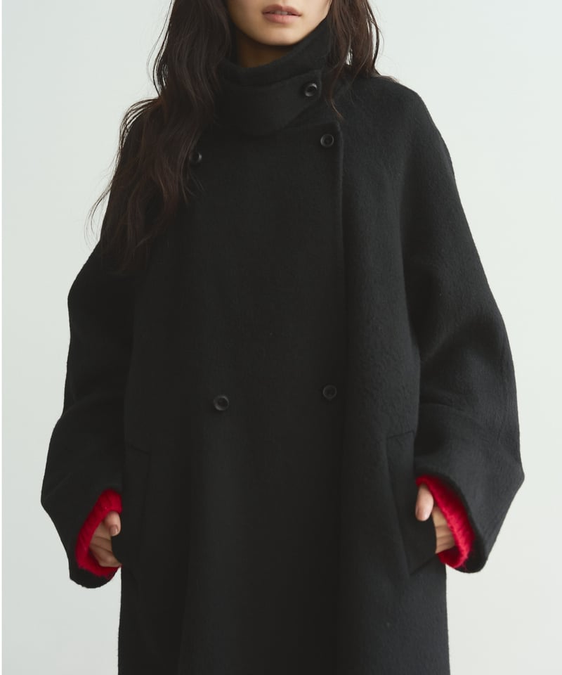 double face wool stand collar coat/2color | F A