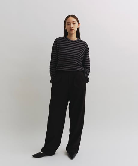 【FINE】silk & merino wool comfort border/3color