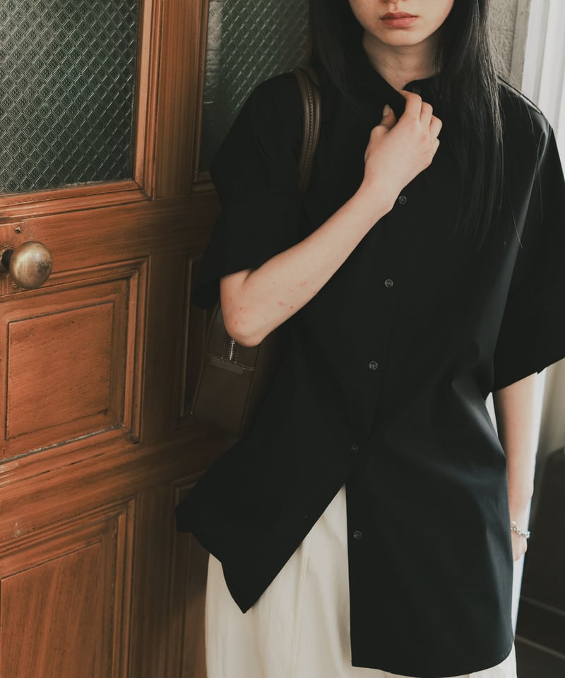 band collar shirt （UV/feeling cold/waterproof）