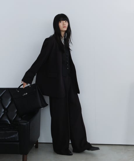 wide tuck slacks / 2color（セットアップ対応）