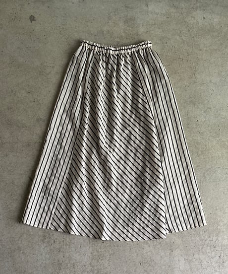 stripe flare skirt