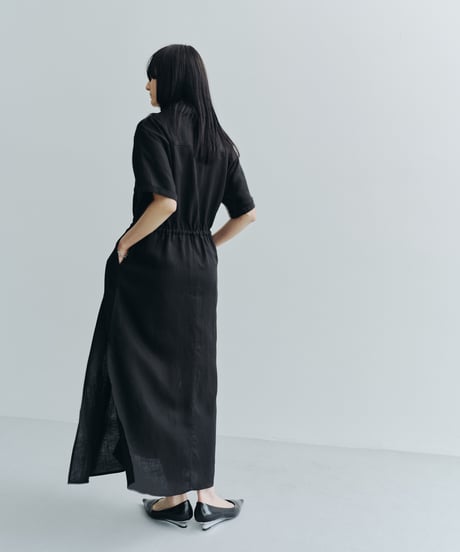 【FINE】tencel linen shirt dress