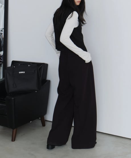 wide tuck slacks / 2color（セットアップ対応）