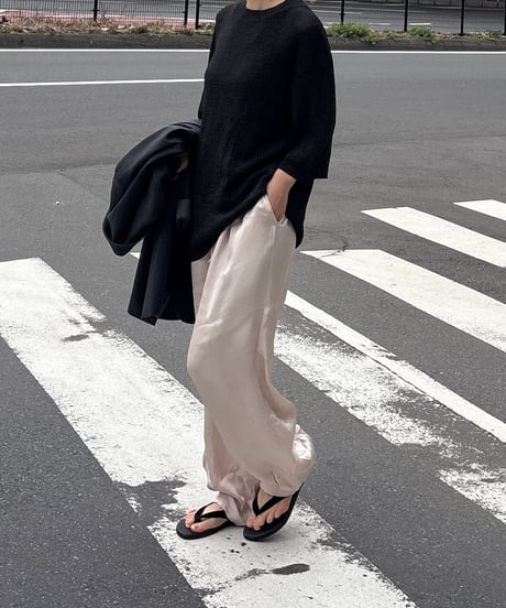 silk-like drawstring pants