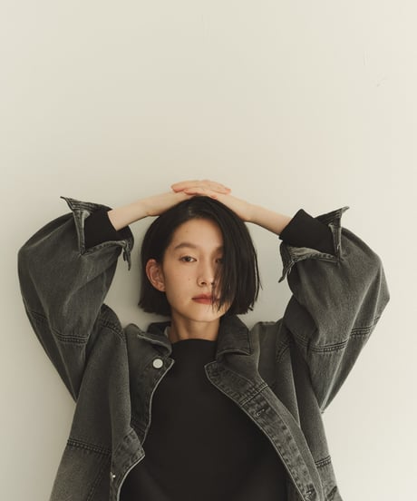 gradation denim jacket/2color