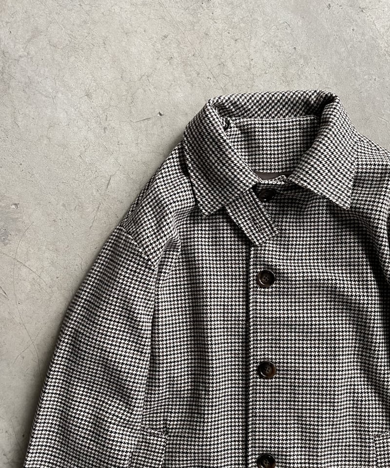 【FASHIRU】wool mix ステンカラーチェックコート wool mix soutien collar plaid coat〈送料無料〉 | F A