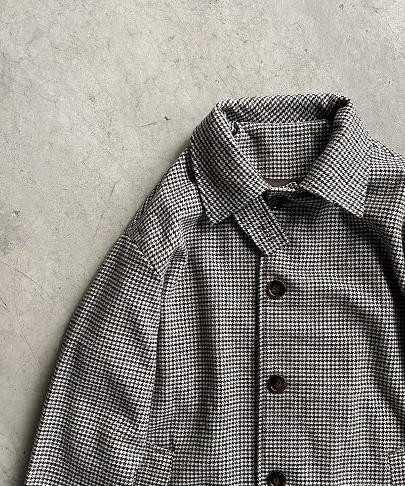 wool mix soutien collar plaid coat/2size | F A