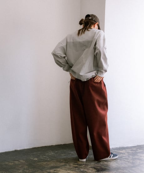 back switching long sleeve pullover/2color