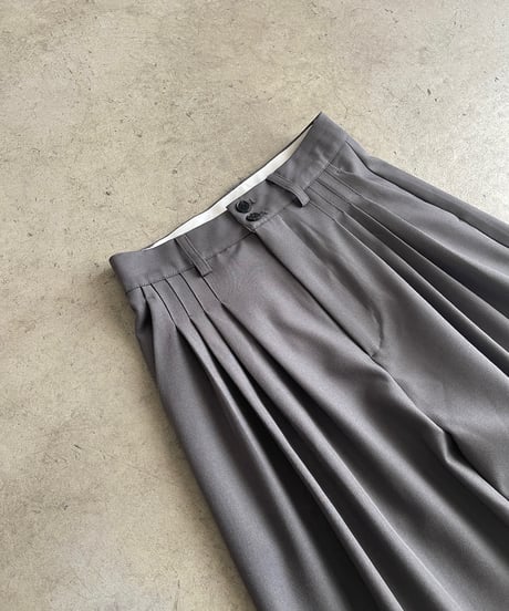 4 tuck drape slack（セットアップ対応)/2size/2color