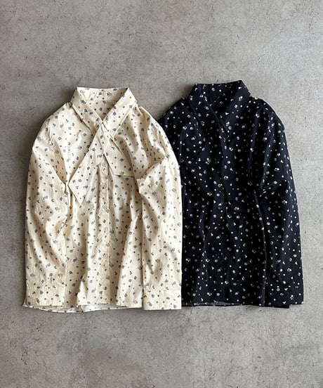 【FINE】tiny flower tie blouse/2color