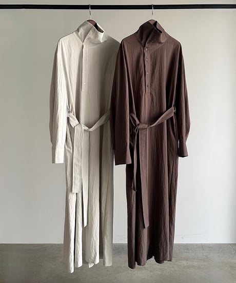 【FINE】stand collar long OP/2color
