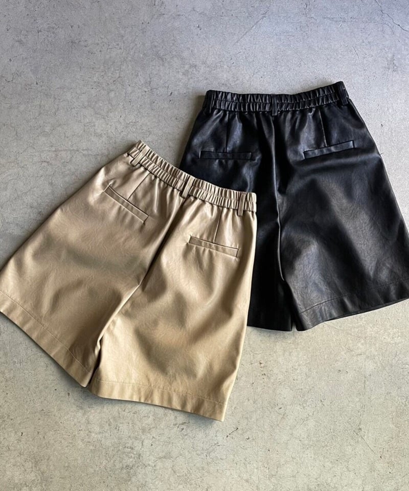 fake leather half pants/2colors | F A S H I R U