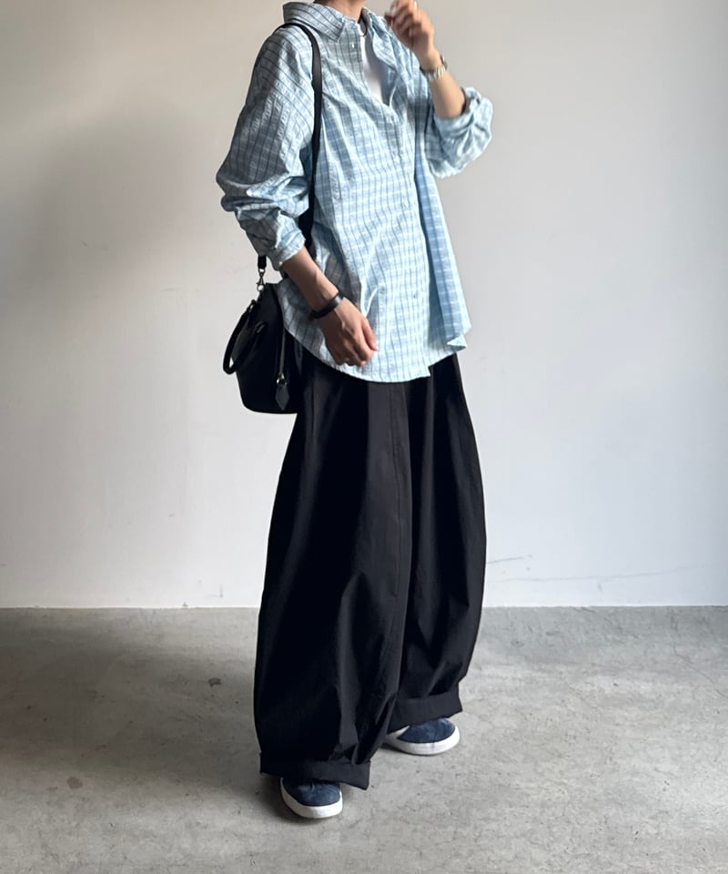JemutのPale Overfit Check Shirt 全4色 pale blue check shirt | F A S H I R U