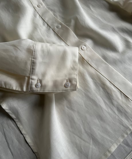 【FINE】wrap side soft linen shirt/2color