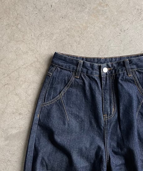 wide tapered denim/2size