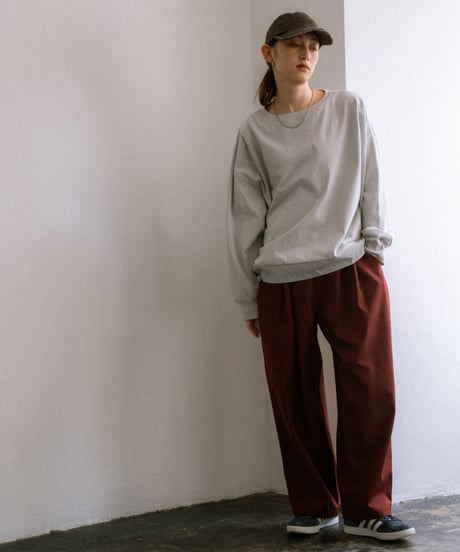 back switching long sleeve pullover/2color