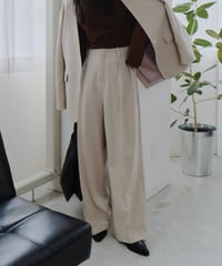 wide tuck slacks / 2color（セットアップ対応）