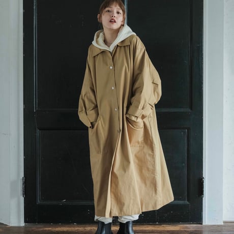 soutien collar coat-long-/3colors