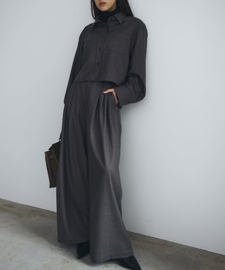 【FINE】uneven hem shirt jk（setup対応）/2color