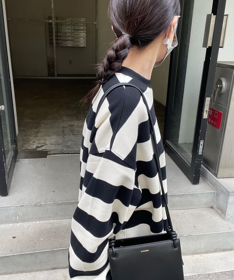wide border pullover/2color