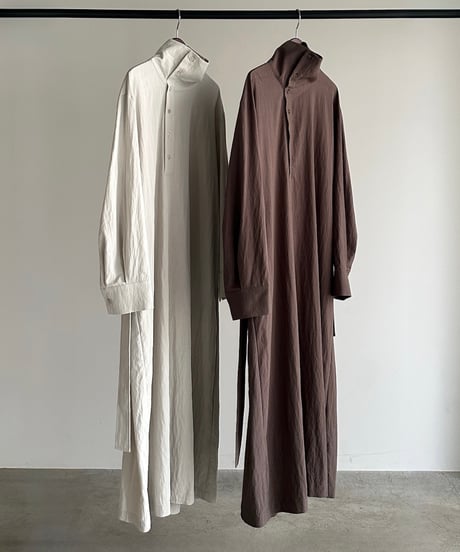 【FINE】stand collar long OP/2color