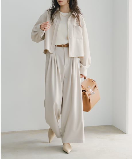 4 tuck drape slack（セットアップ対応)/2size/2color