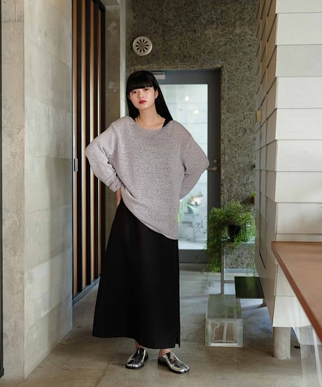 loose mesh knit / 2color