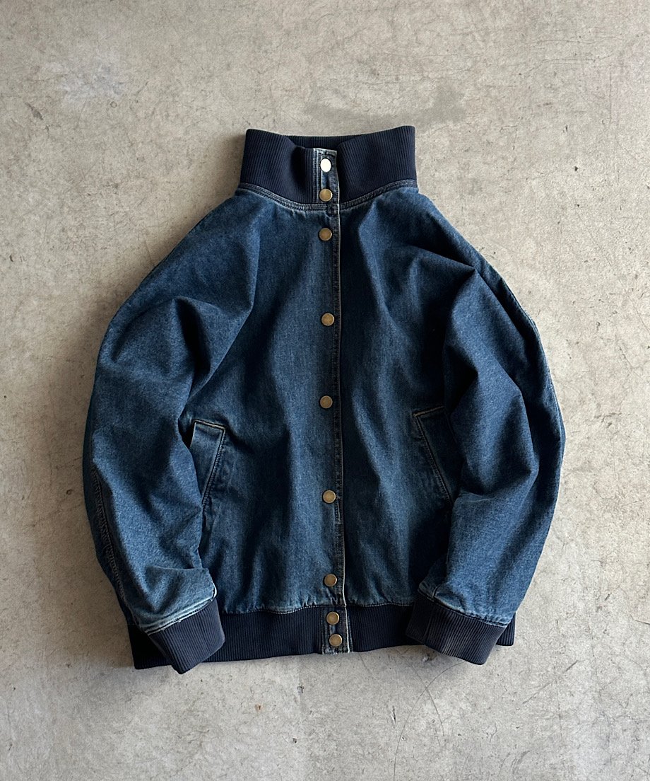 【FASHIRU】スタンドカラー デニムブルゾン FASHIRU スタンドカラーデニムブルゾン
