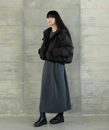 switch sleeve rib knit OP/2color