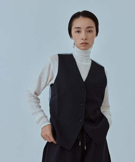 【FINE】dual fabric vest（セットアップ対応）