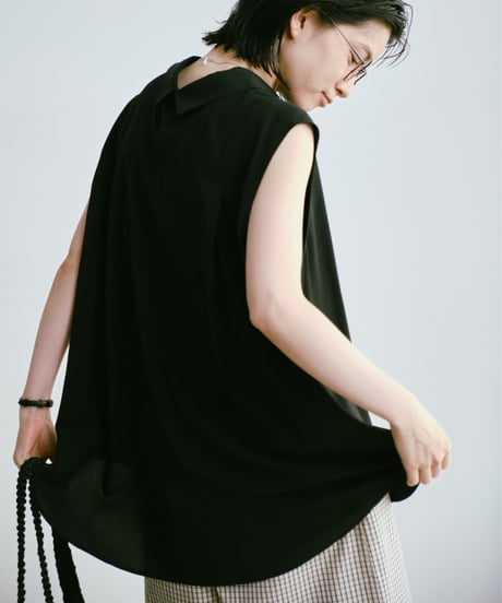 soft sleeveless airy blouse