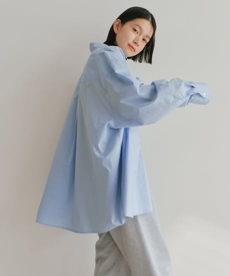 oversized blue shirt